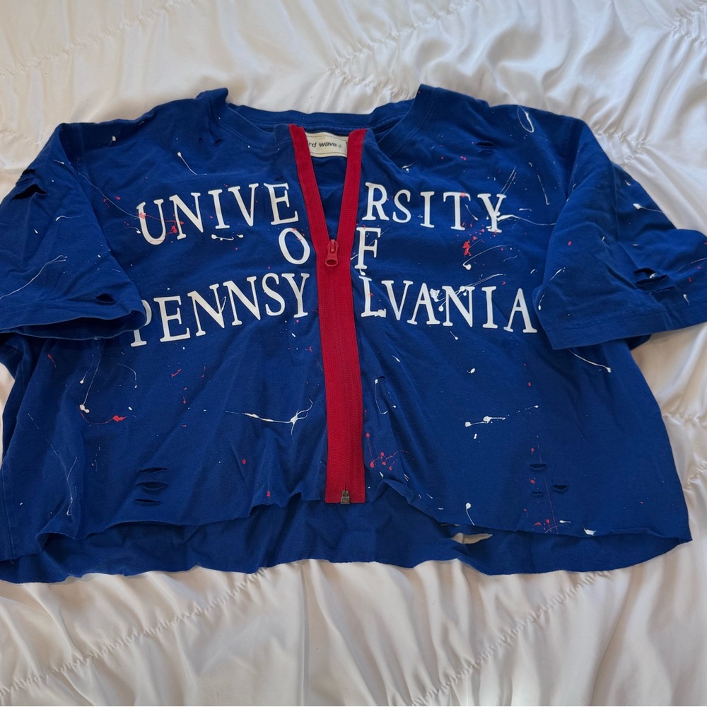UPenn Collegiate Crop Shirt Quakers Spirit week One size University Pennsylvania